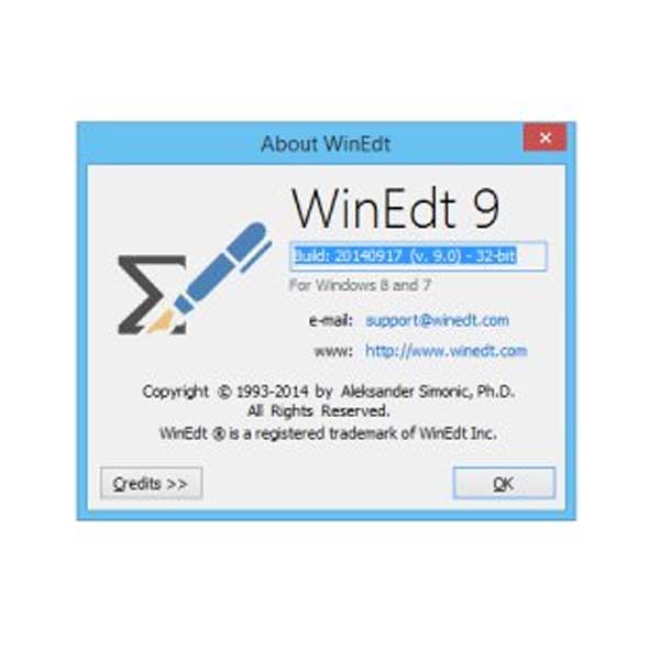 WinEDT 9.0 Single Personal  ESD/텍스트 편집기